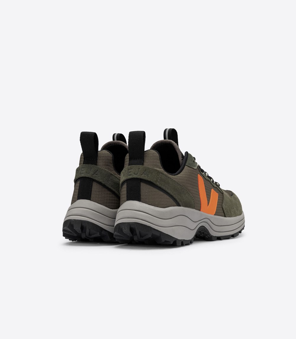 Veja Sneakers Mens - Venturi Ripstop - Olive/Orange - 4897SJXMQ